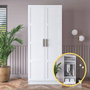 Hanah Home Armario Blanco con Estanterías